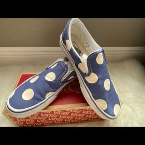 Vans polka dot classic slip ons W8/M6.5